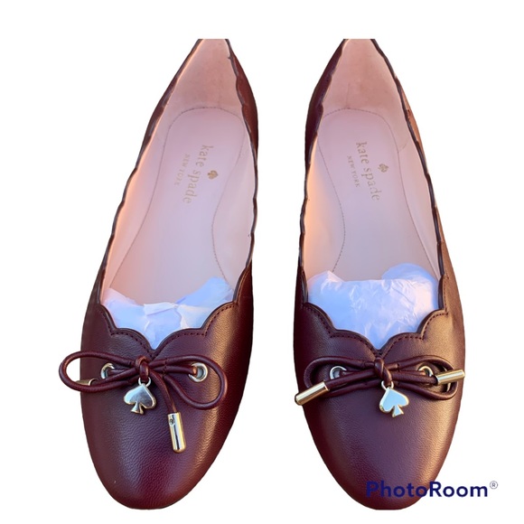 NEW 💥 Kate Spade Ballet Slippers or Flats Size 7 Burgundy Color - Picture 9 of 10